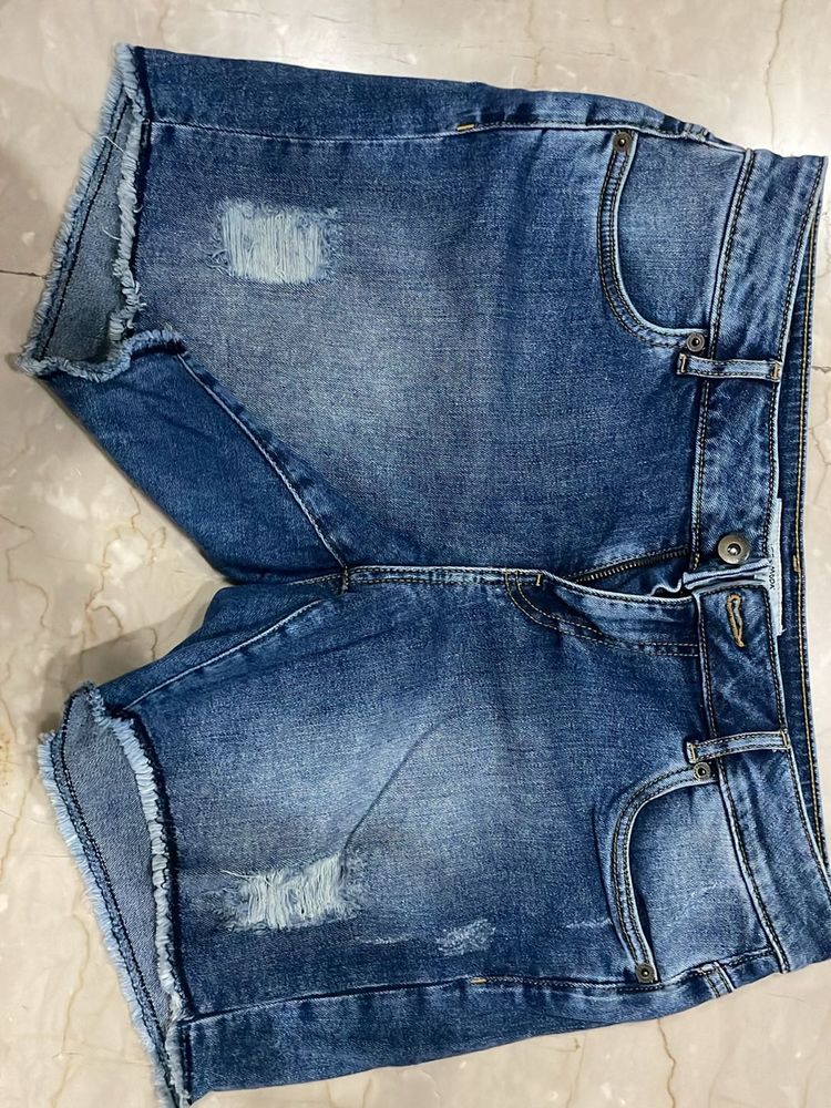 Blue Denim Shorts