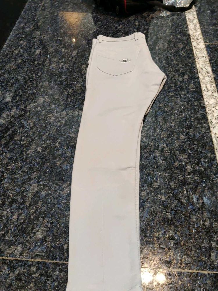 Beige Casual Pants