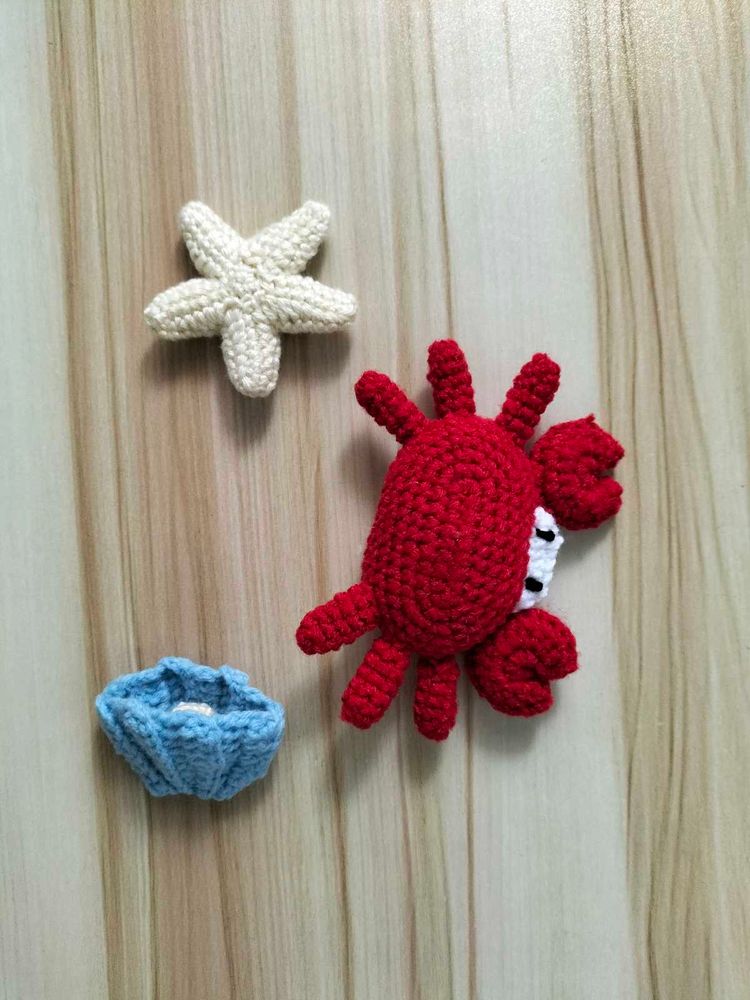 Crochet Crab 🦀 Starfish And Pearl