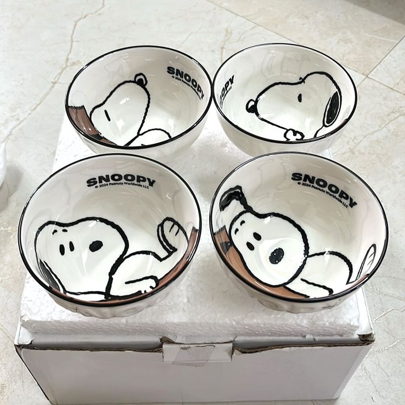 Snoopy Ceramic Bowls - Set of 4