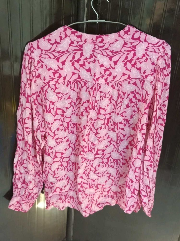 Floral Print Pink long sleeve top