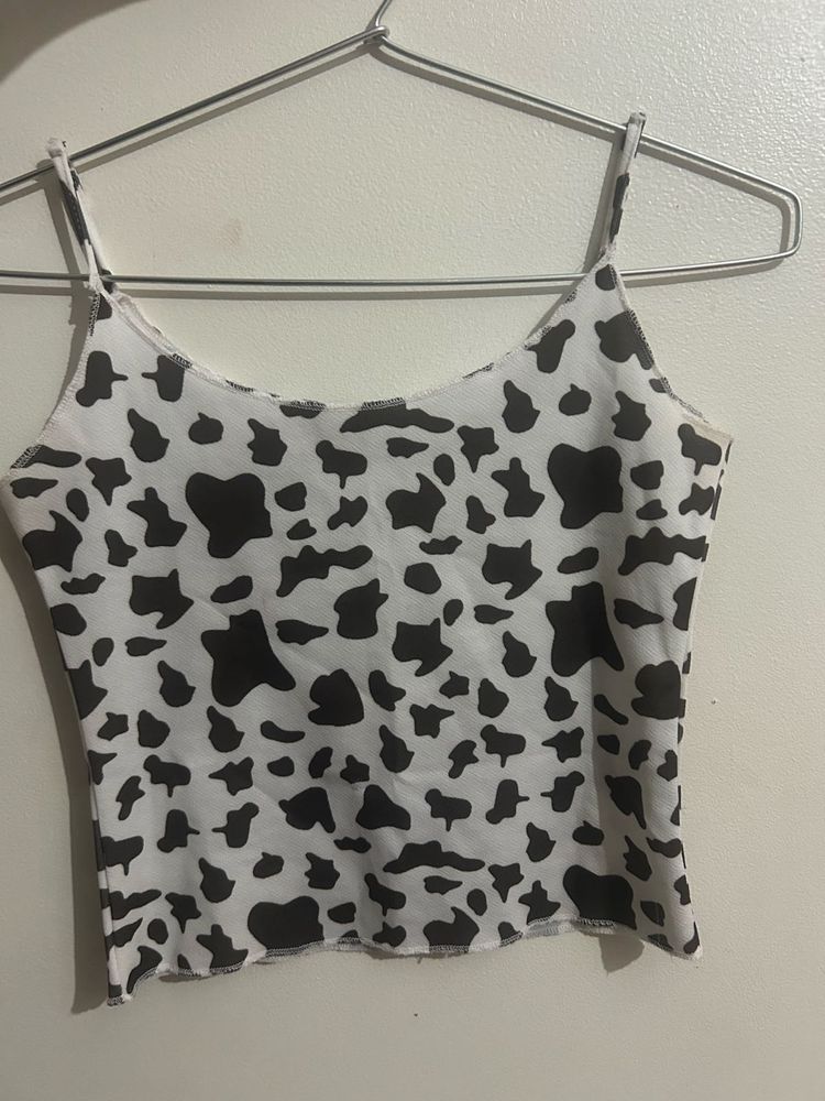 Cow Print Cami Top