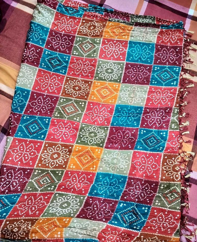 Colorful Bandhej Dupatta