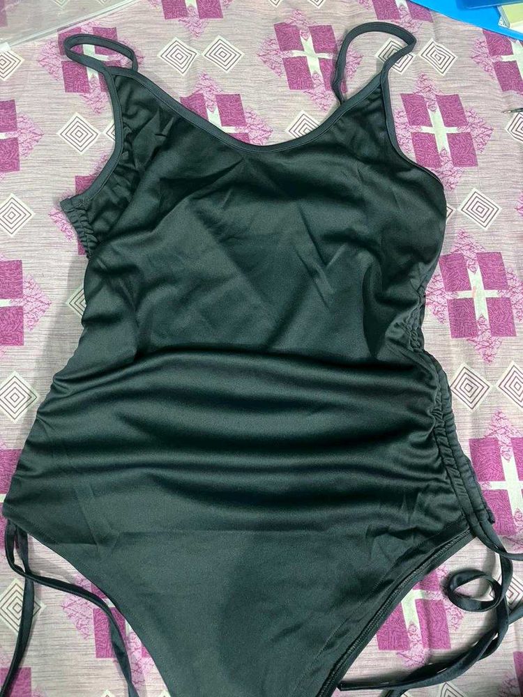 Sleek Black Swimsuit Bodysuit (medium)