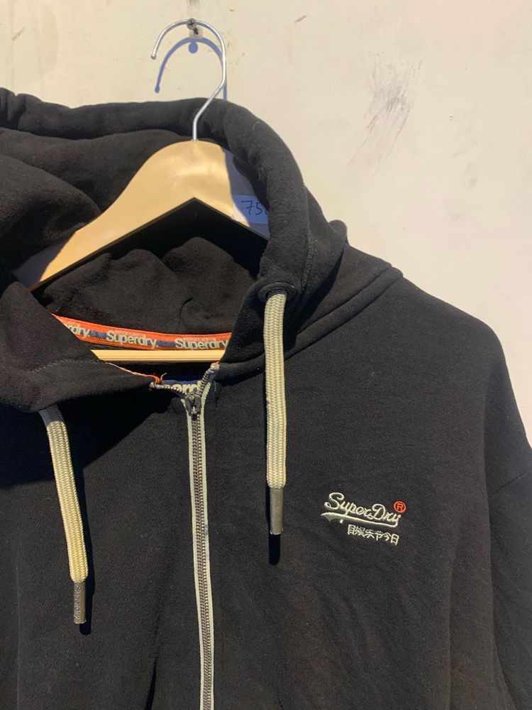 Superdry Black Zip-Up Hoodie