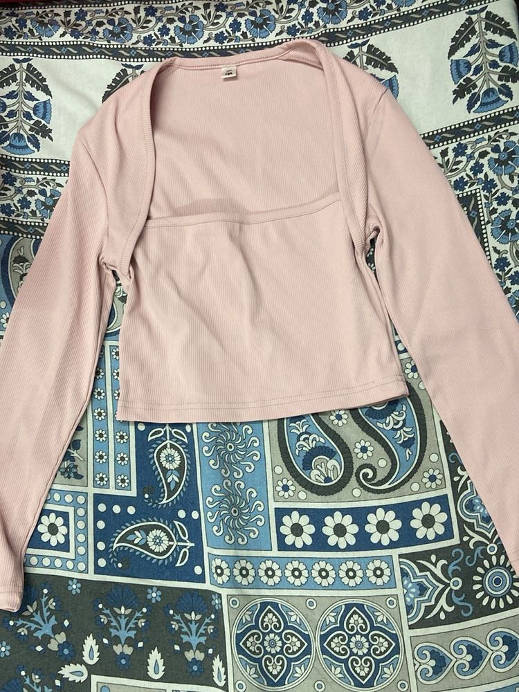 Pink Long Sleeve Top
