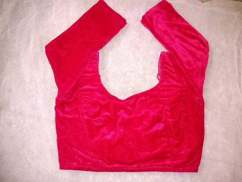 Pink Velvet Blouse