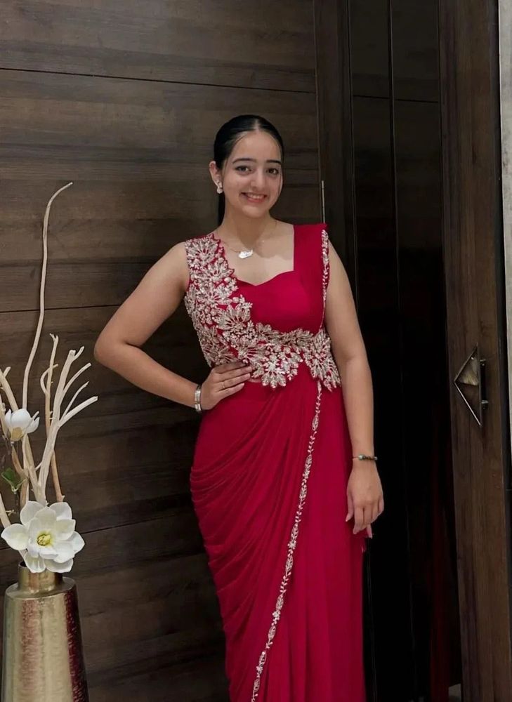 Elegant Red Ethnic Gown