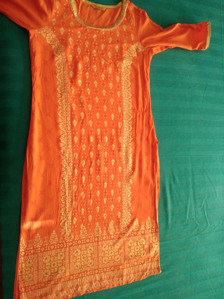 Aurelia Orange Kurta