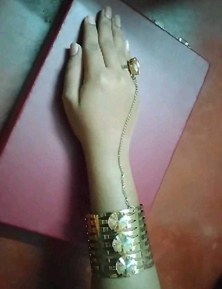 Statement Gold Slave Bracelet