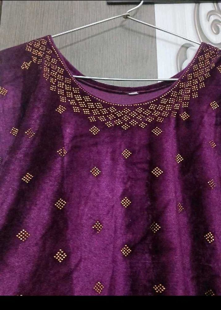 Elegant Purple suit set with dupatta
