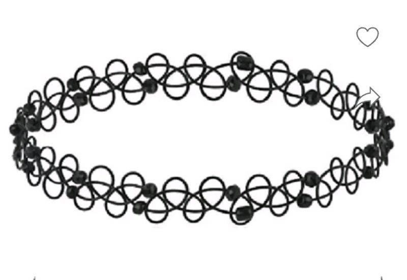 Black Stretchable Choker Neckpiece
