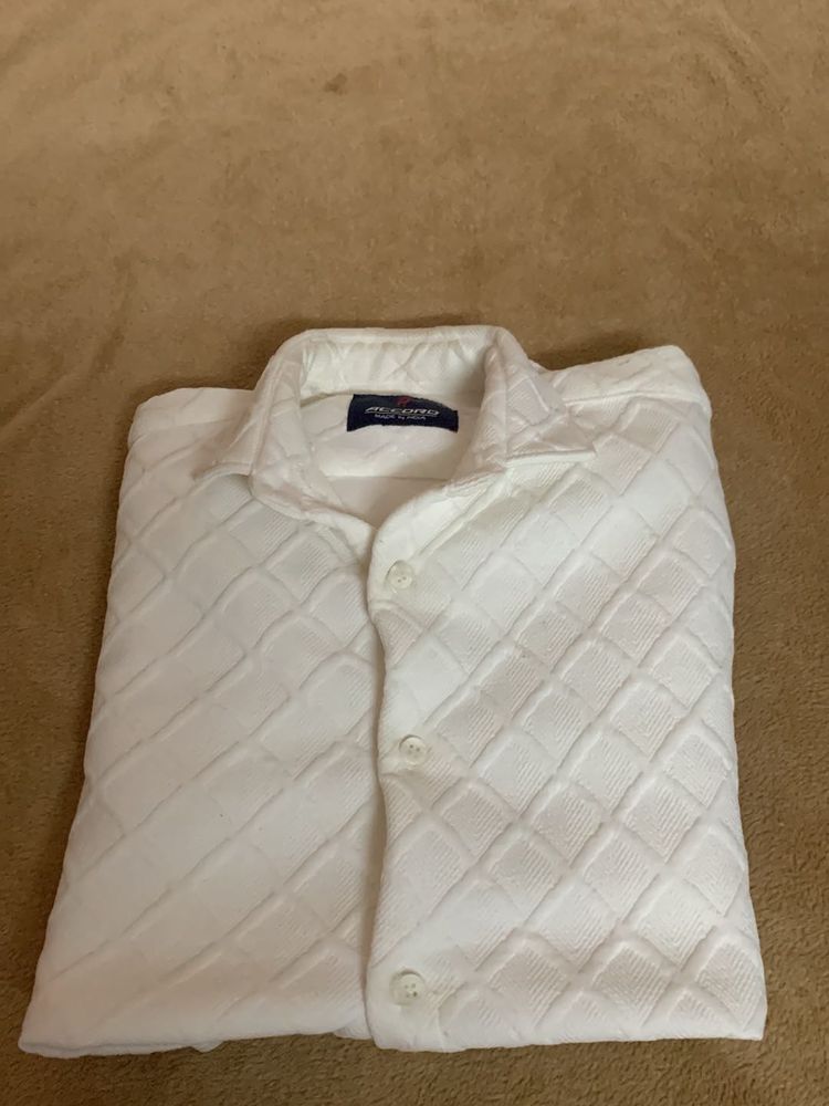 White Textured Shirt