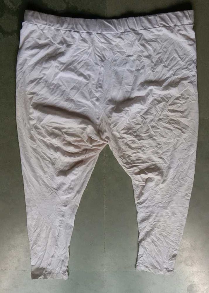 White Cropped Lounge Pants