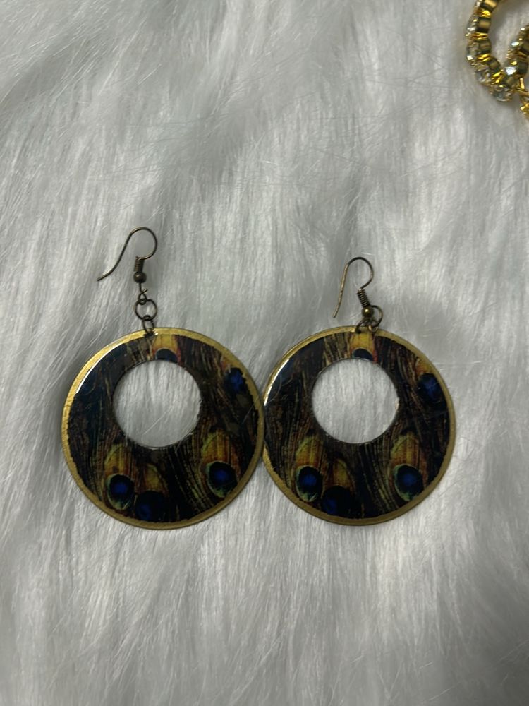 Peacock Pattern Earrings