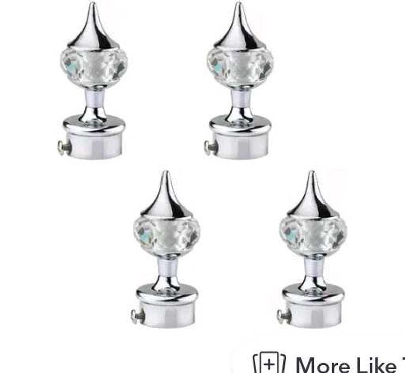 4 Piece Curtain Rod Finials 1 inch size pipe holde