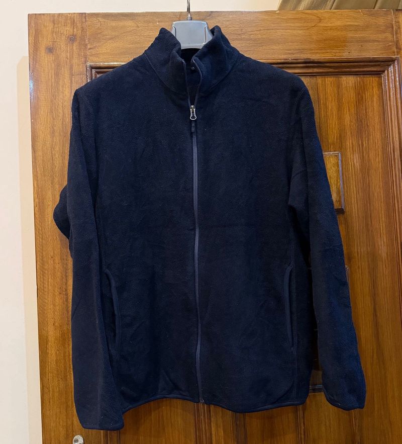 uniqlo Navy Blue Fleece Jacket