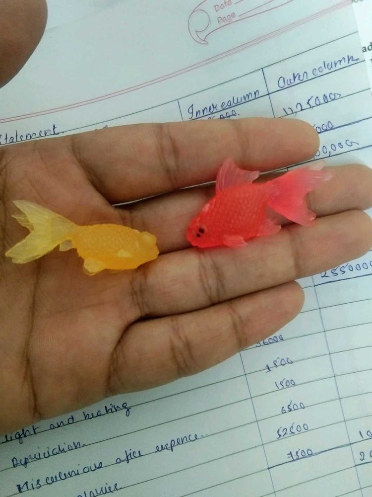 Miniature Toy Fish - Yellow and Red