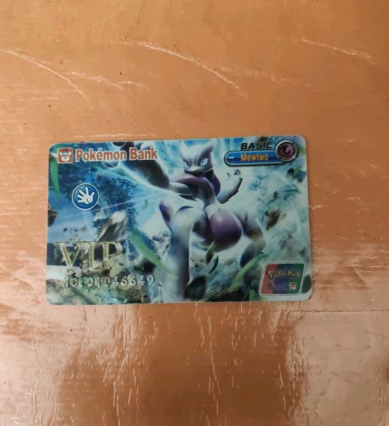Mewtwo Pokemon Bank Card