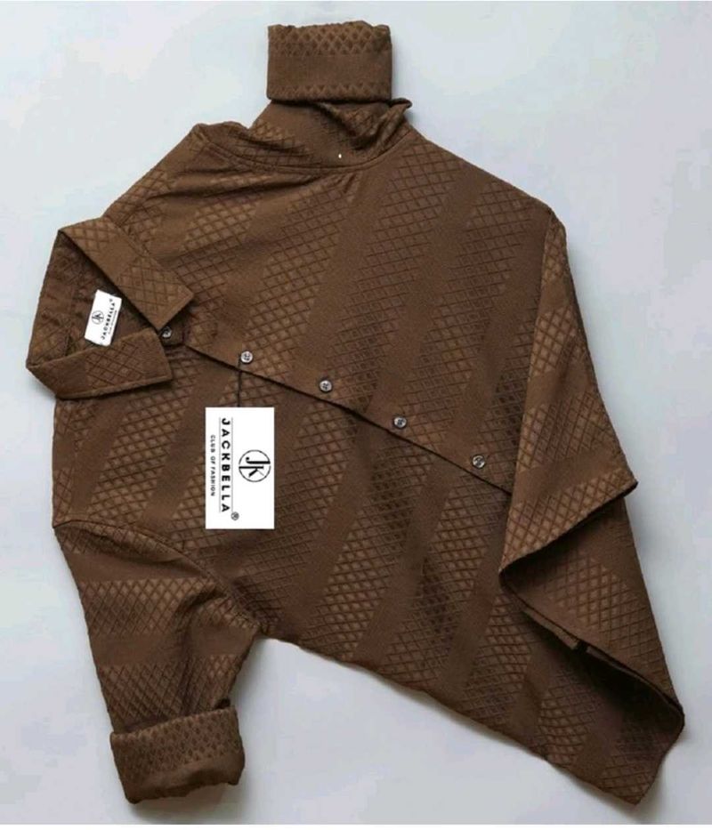 Stylish Brown Shirt ( Size: Xl )