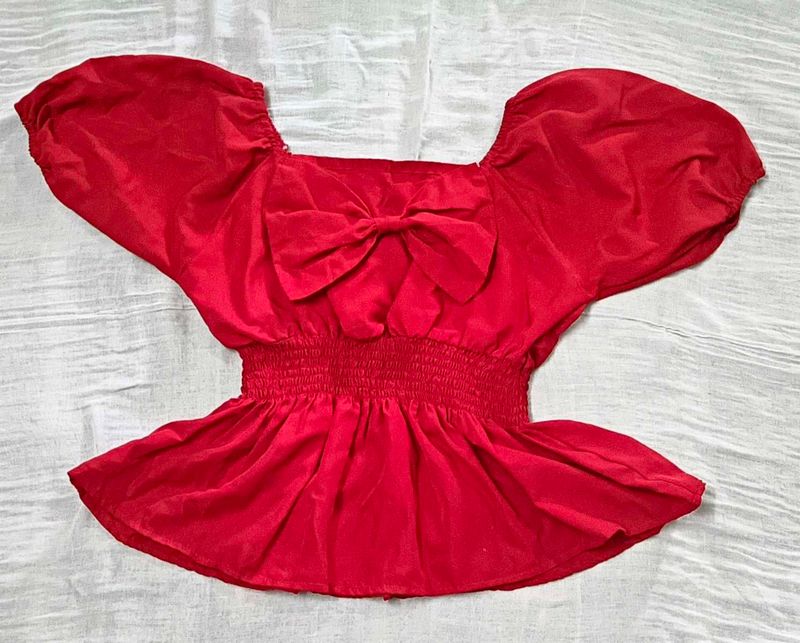 Red Bow Top