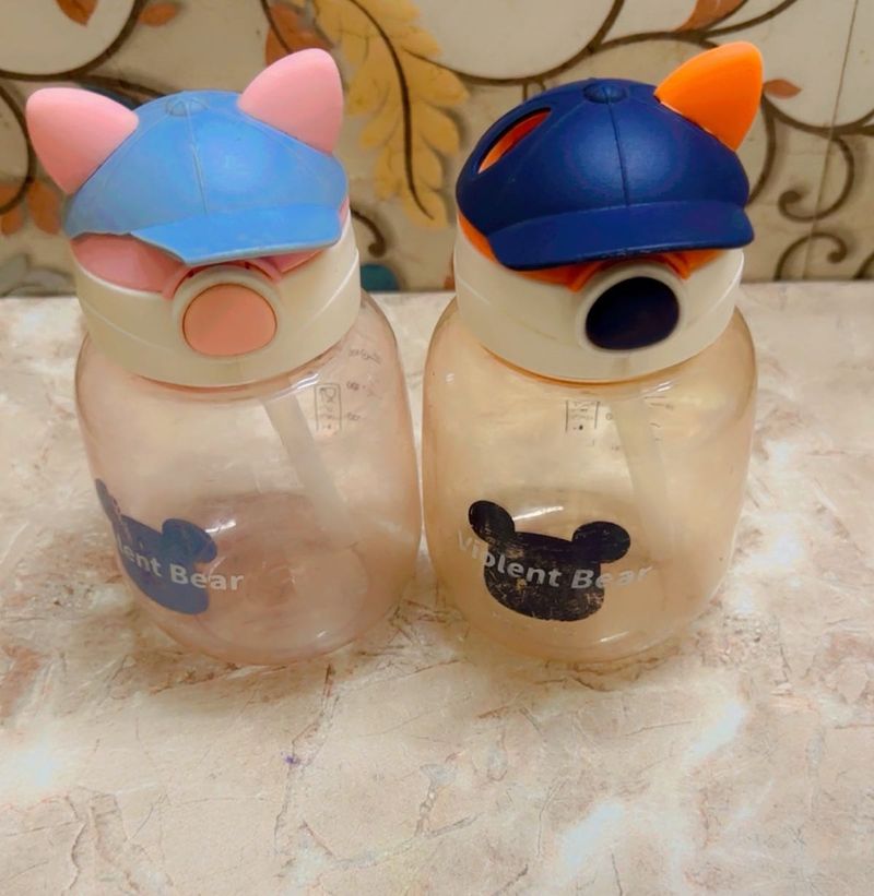 Cute Kids Water Bottles - Set of 2