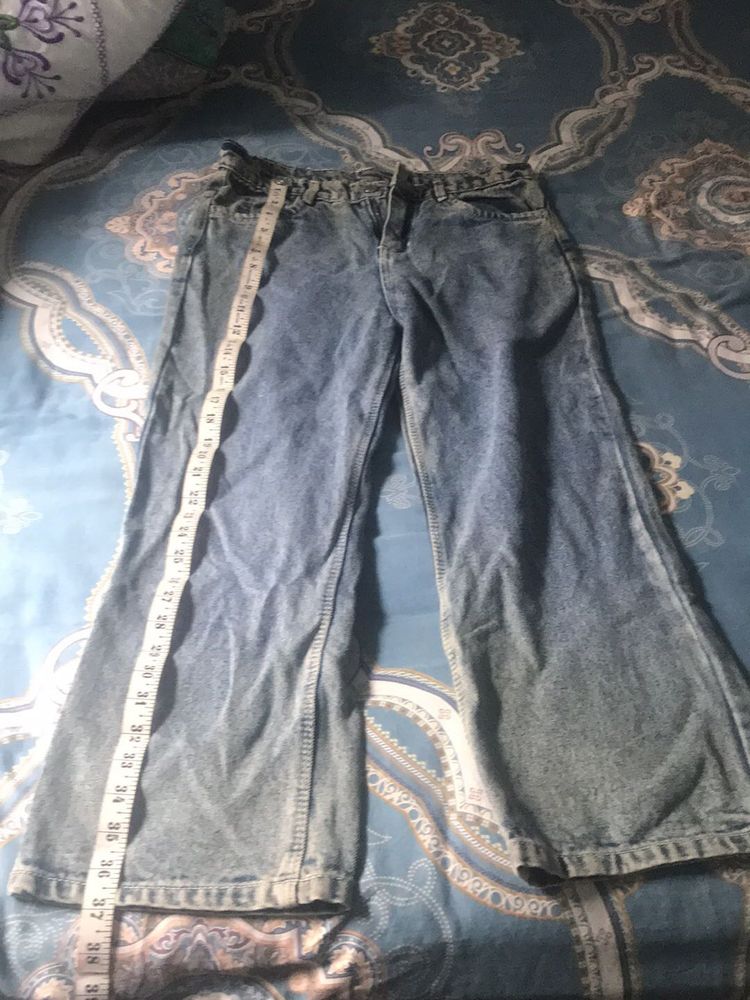 Wide Leg Denim Jeans