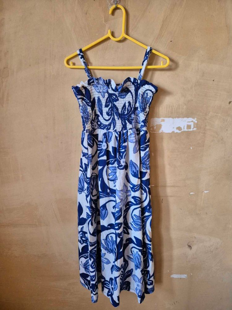 H&amp;M Floral Smocked Dress
