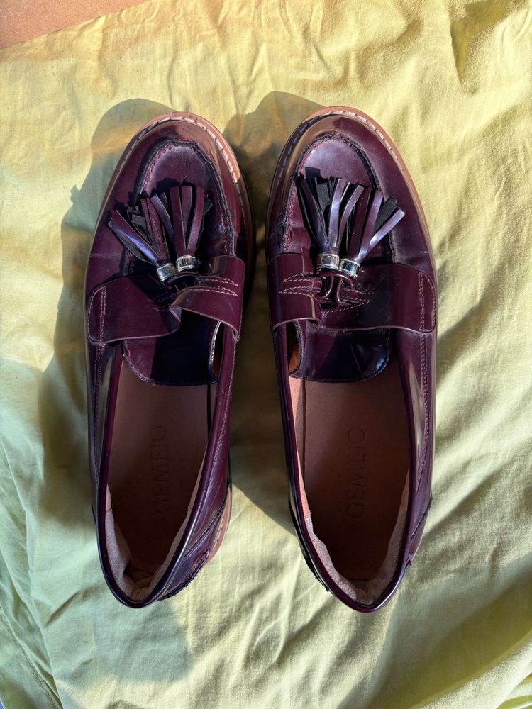 Burgundy Tassel Loafers