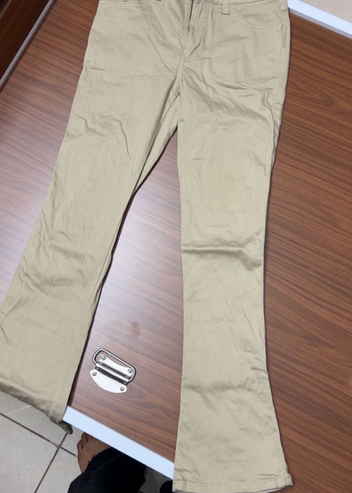 bootcut khaki color pants