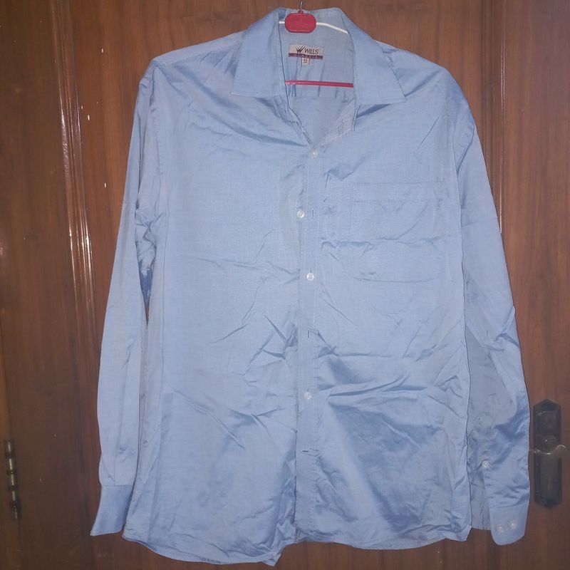 Wills Company Full Sleeve Light Blue Colour Shirt