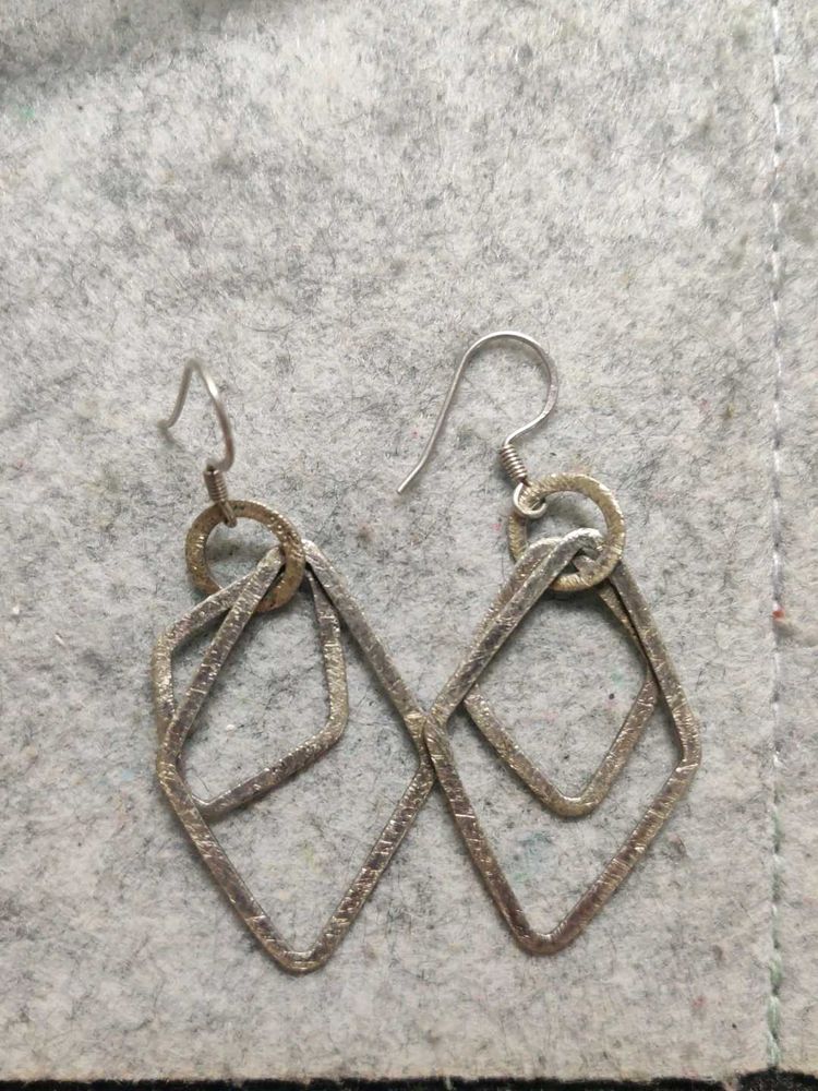 92.5 Silver Geometric Design Fish Hooks