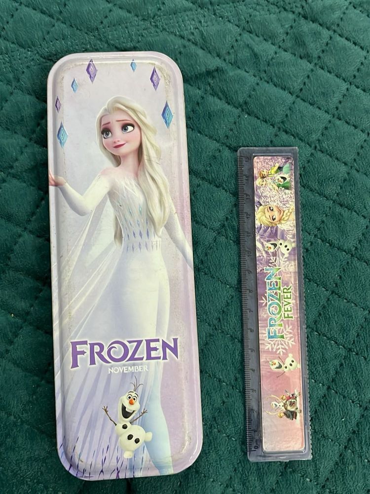 Frozen theme geometry box for kids with scale