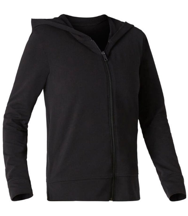 Decathlon Black Zip-Up Hoodie