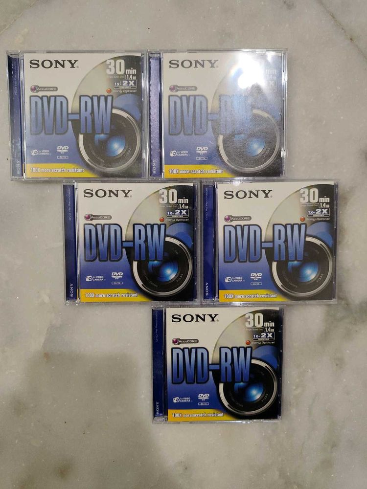 Sony DVD-RW Discs (5 Pack)