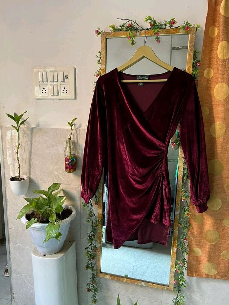 Polo Ralph Lauren Very Beautiful And Stylish Velvet Dress