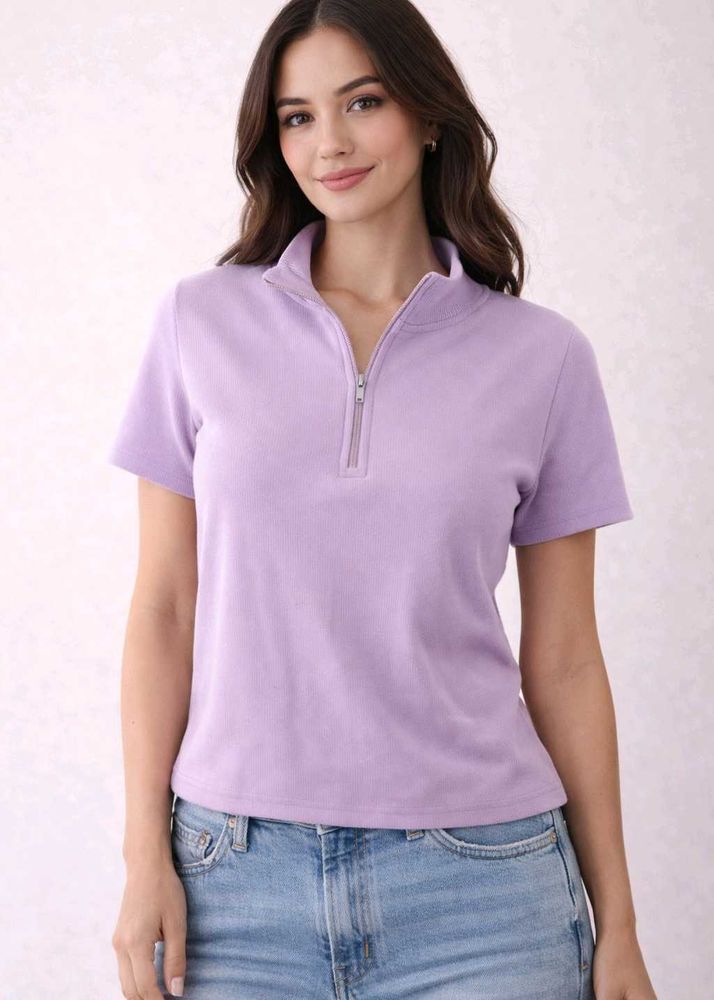 Lavender Quarter Zip T-Shirt