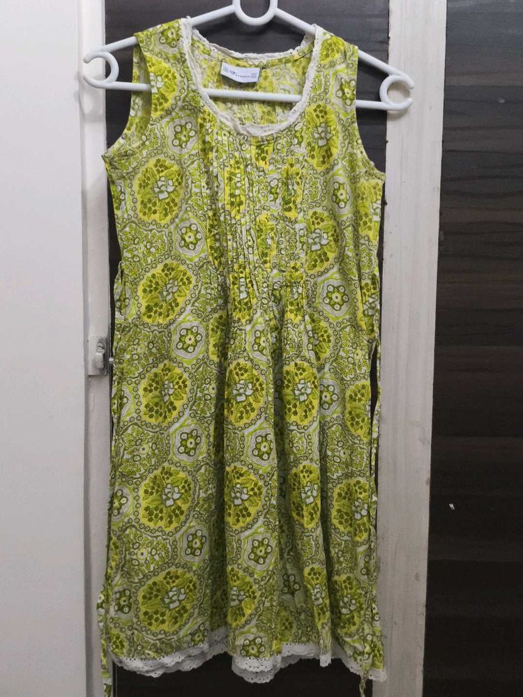 Westside Fresh Green Printed Kurta