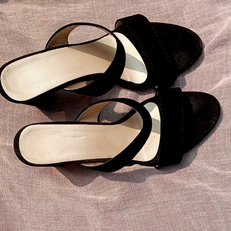 Black Heeled Sandals