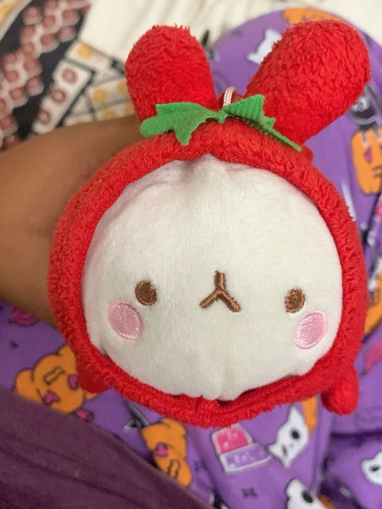 Strawberry Molang Plush Keychain