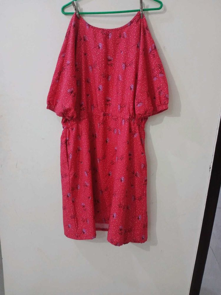 New dressberry Cute Red Print Dress
