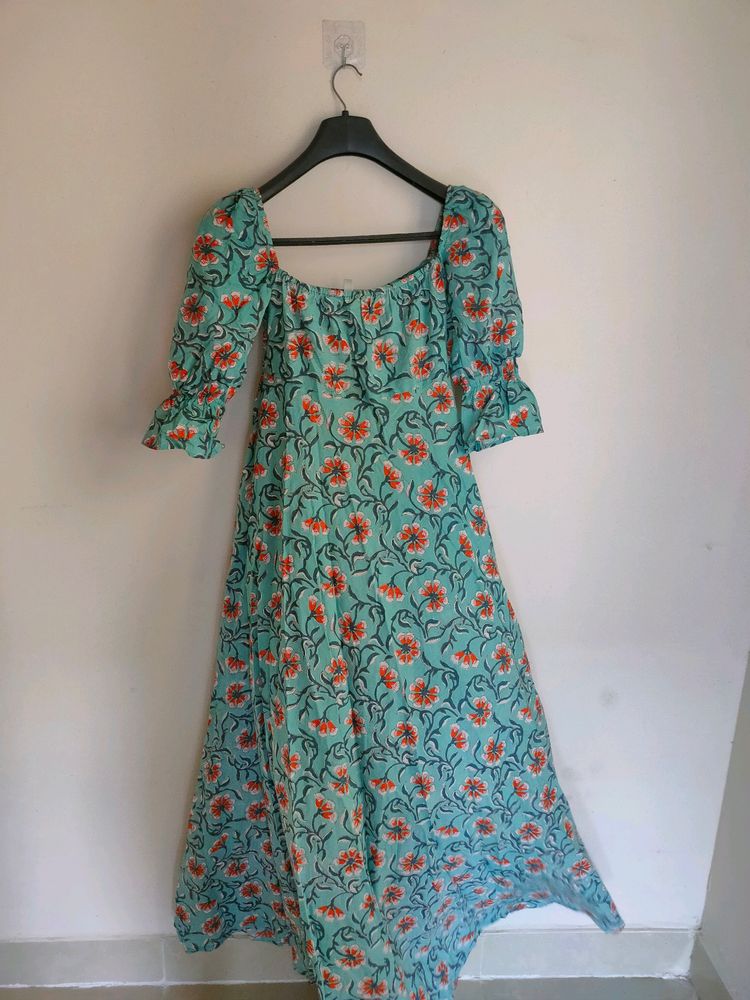 Green Floral Dress