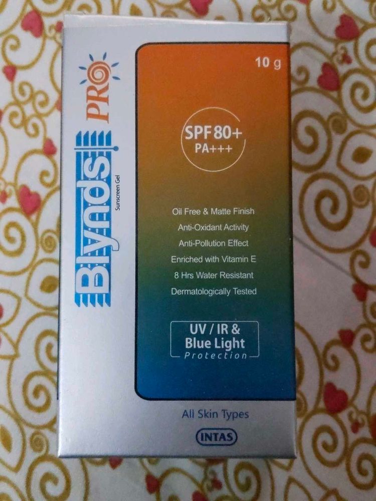 Blynds Pro Sunscreen Gel SPF 80+
