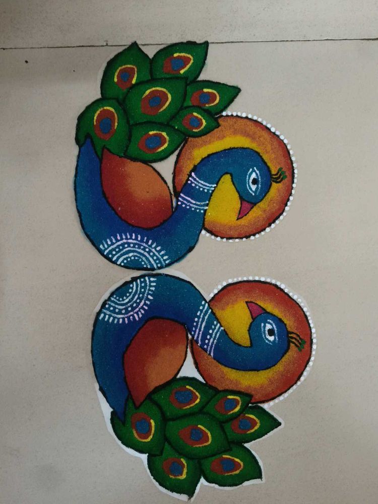 Peacock Rangoli Design