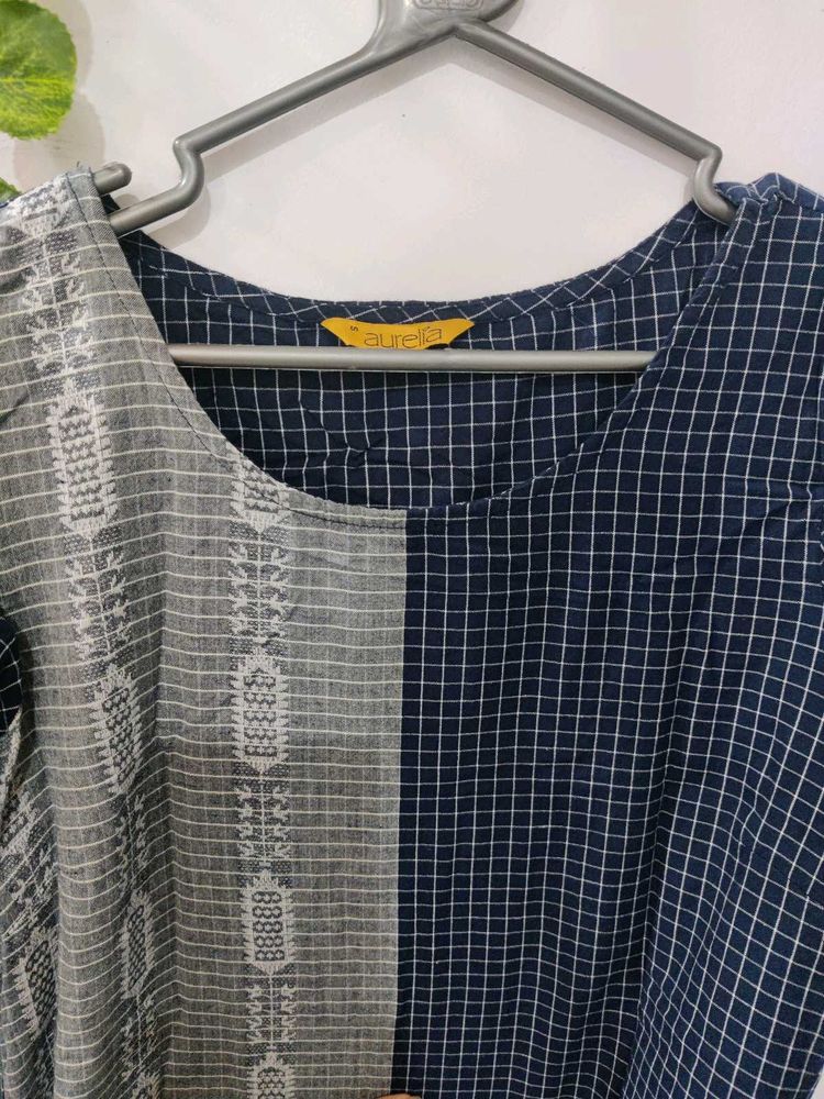 Navy Blue - Aurelia Straight Fit Kurta