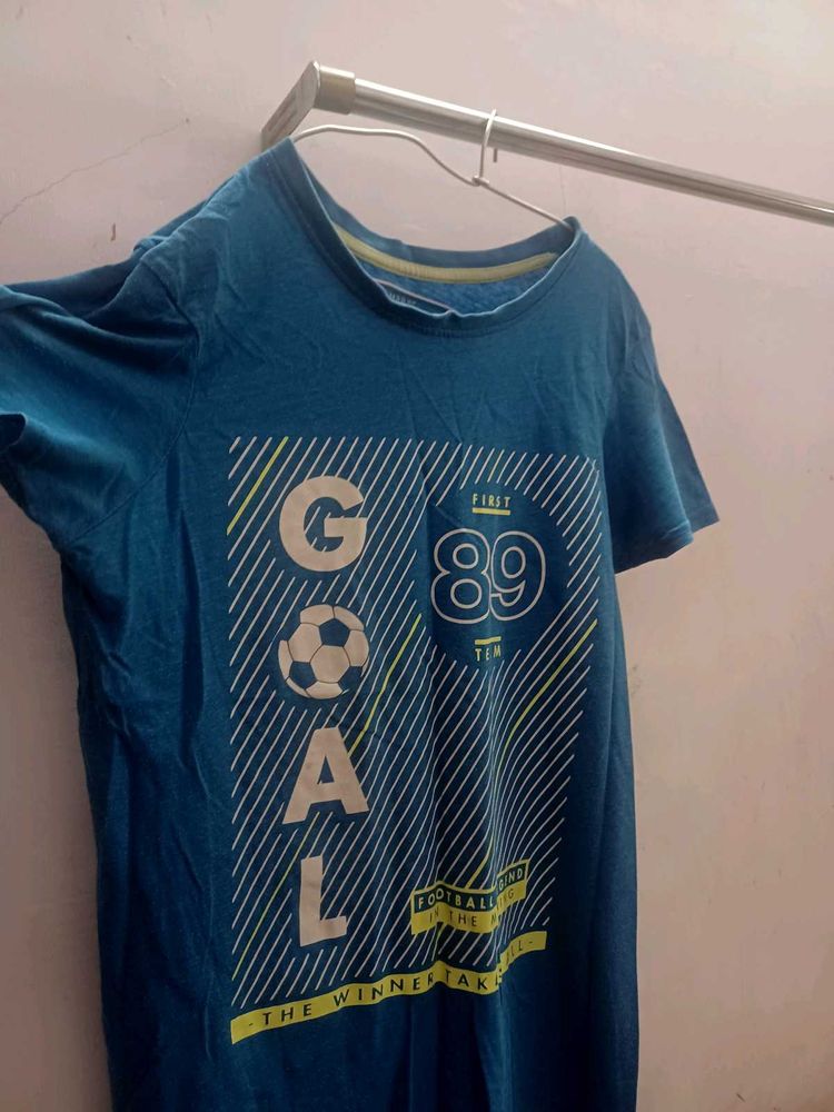 Blue &#39;Goal&#39; T-shirt