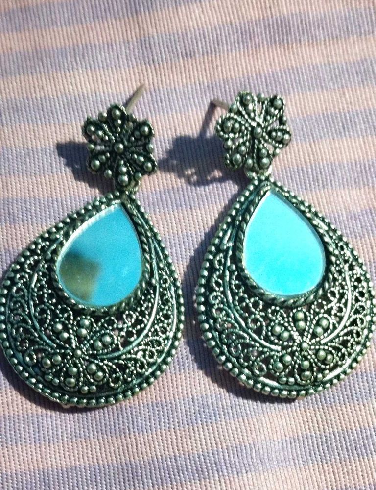 Teardrop Turquoise Stone Earrings