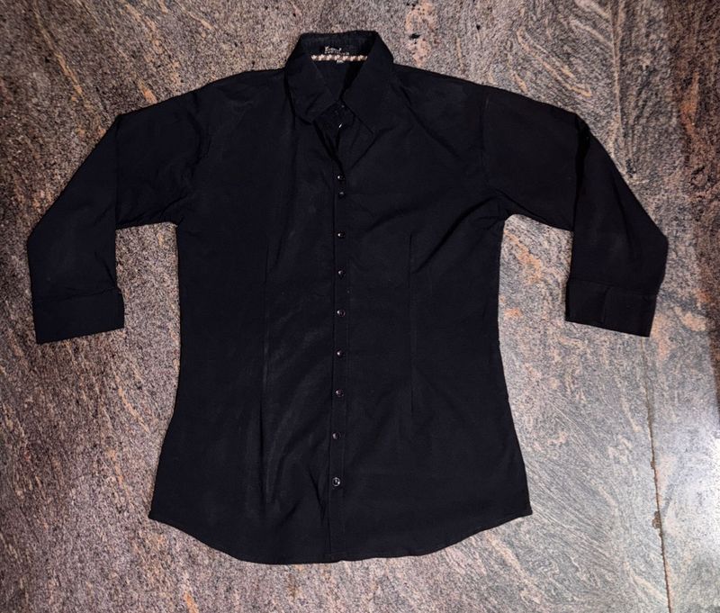 Balck Causal Shirt For Women