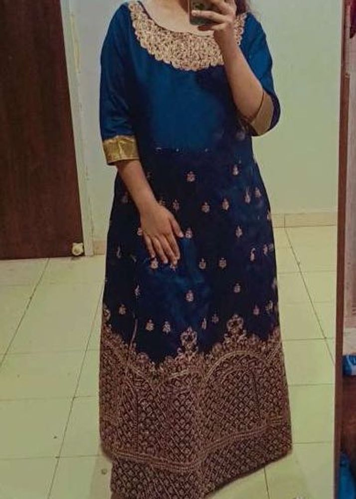 Elegant Blue Ethnic Gown