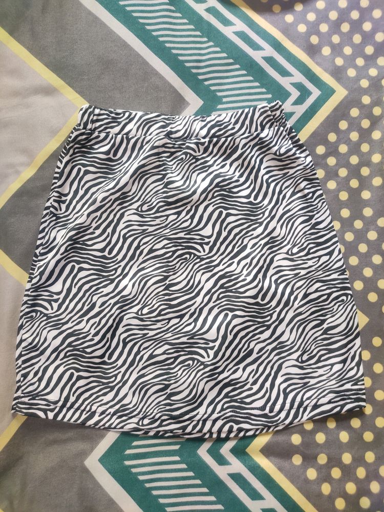 Zebra Print Skirt